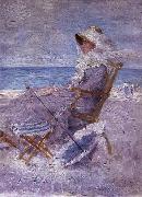 Nicolae Grigorescu On the Sea Shore or Woman on the Sea Shore oil painting